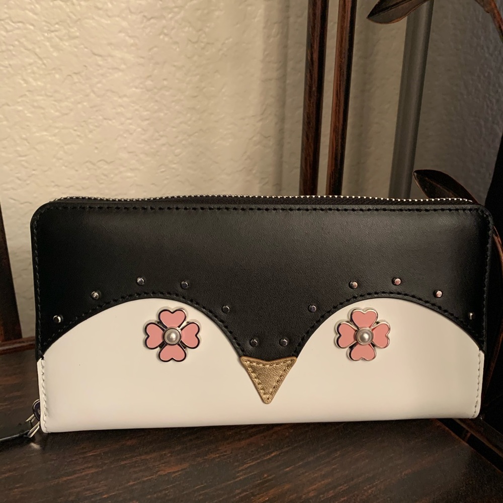 Large continental wallet Kate spade black penguin